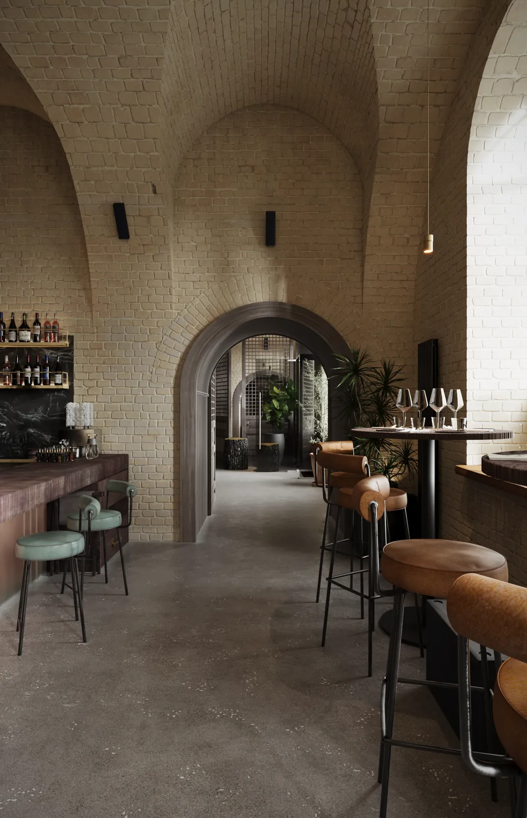 Interior CGI study built from 3D models referenced to photographs