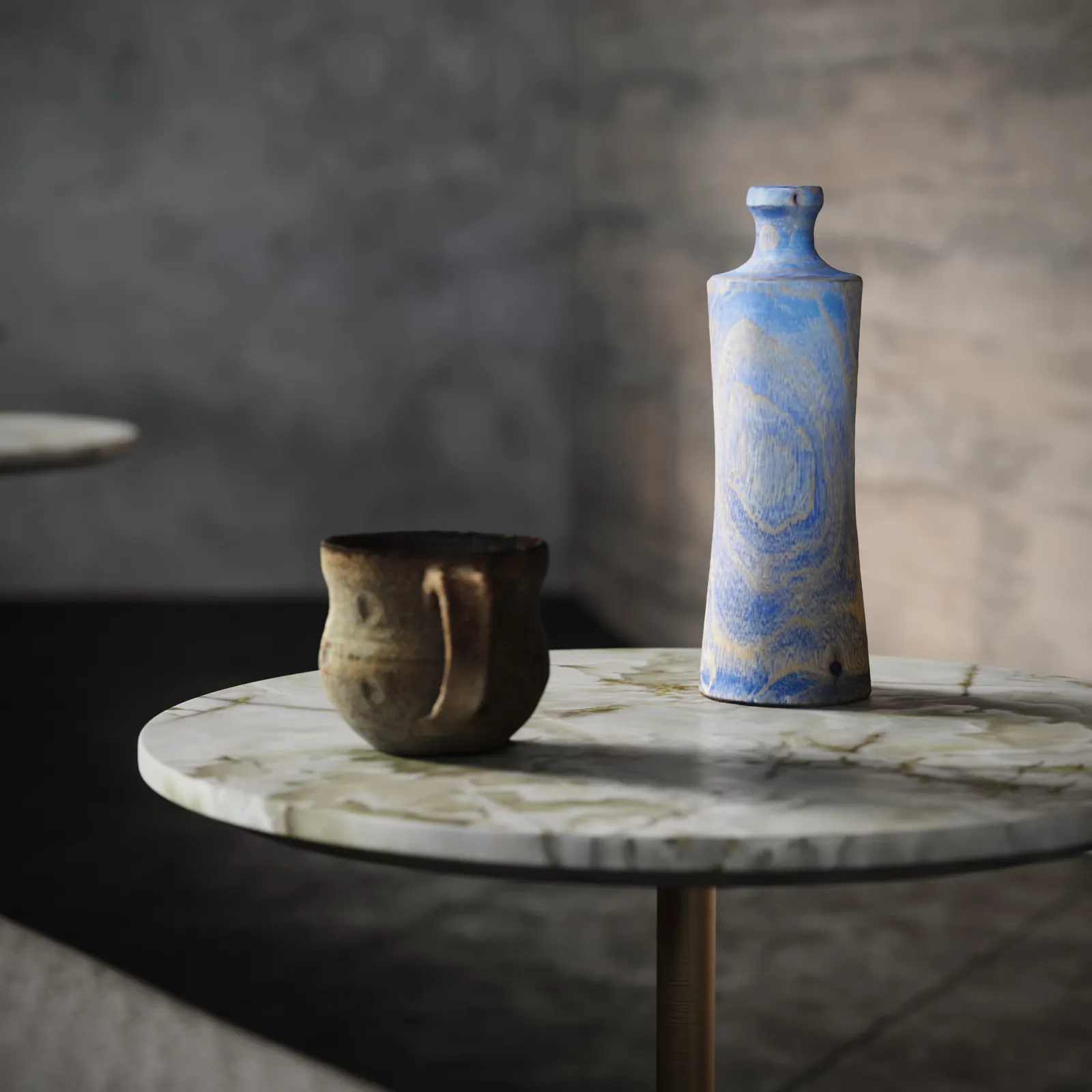 Photogrammetry CGI study of cups and vases